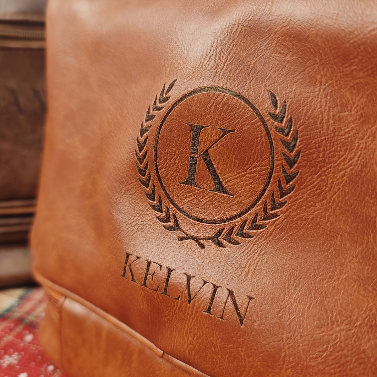 Personalized Men's Large - Capacity Travel Tote Bag - Custom Name/Initials, Elegant Organizer with Multiple Compartments, Hangable Design & Golden - Tone Hardware, Durable for Business, Vacation, Formal Events - Ideal Gift for Hu - Buy That Thang