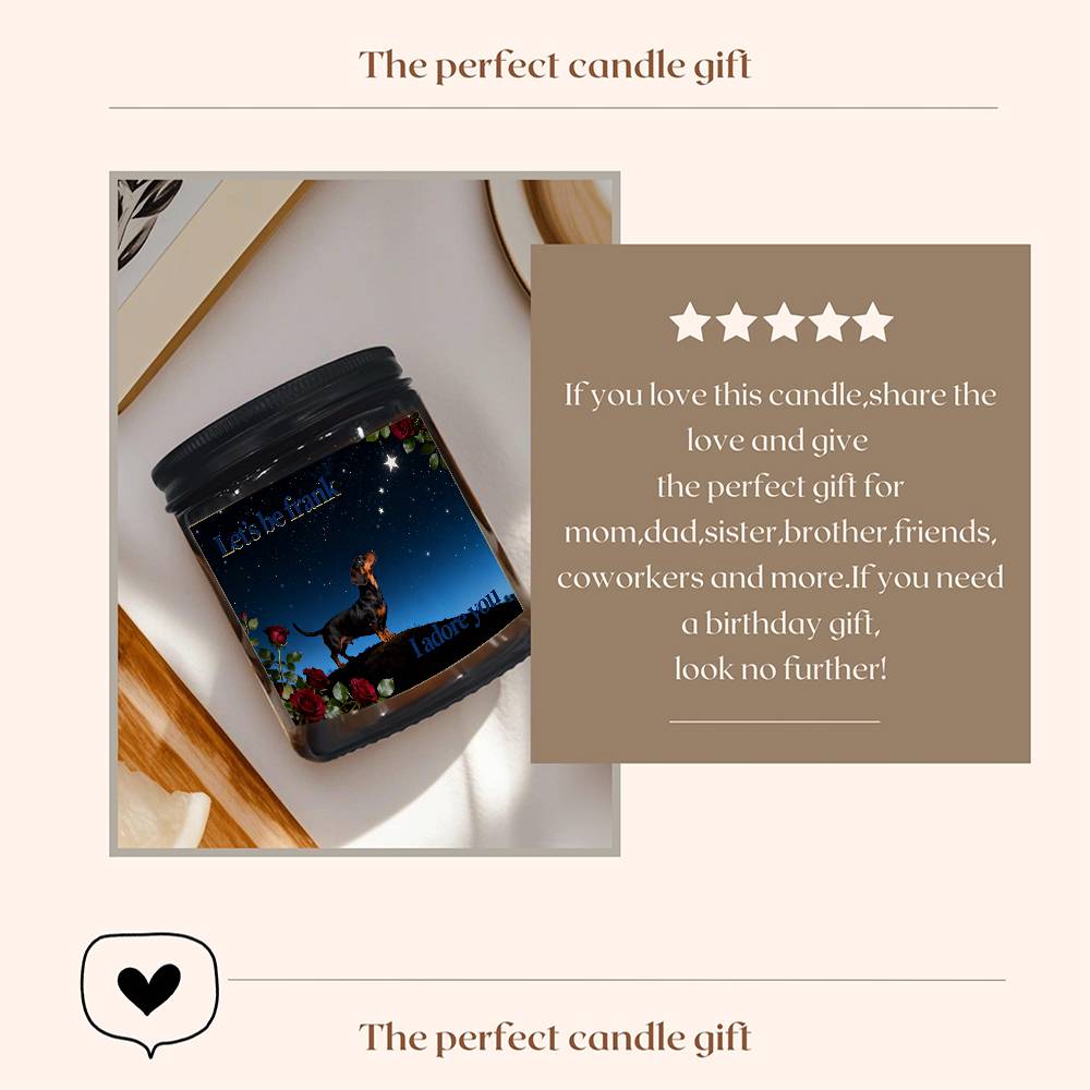 Lavender Scented Dachshund Candle in Glass Jar - Long - Lasting Soy Wax Dog Lover Gift Suitable for Christmas, Valentine's Day, - Cute Dachshund Puppy Themed Home Decor for Fur Mama & Pet Owners - Buy That Thang