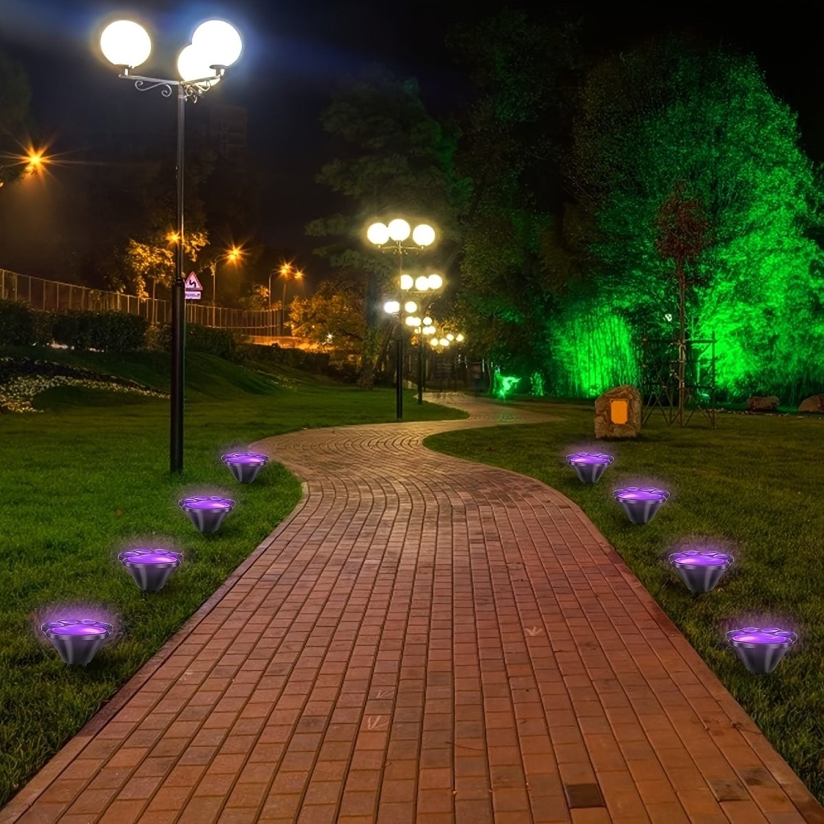 3pcs Solar LED Pet Paw Print Channel Lights - IP44 Outdoor Decorative Lights For Gardens, Lawns & Terraces - Pet - Safe (Cat & Dog Friendly) - Durable Plastic With Metal Veneer - Solar - Powered Outdoor Lights For Holiday Garden - Buy That Thang