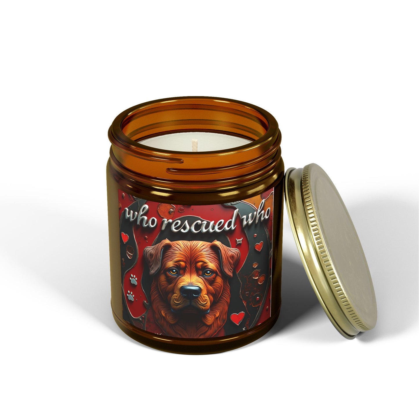 Candles-Coconut Apricot Wax, Who Rescued Who Scented Candle