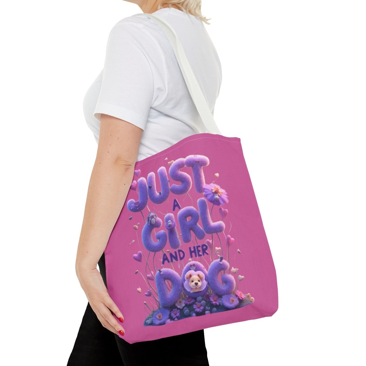 Dog Lover Tote Bag - Just a Girl and Her Dog Design - Buy That Thang
