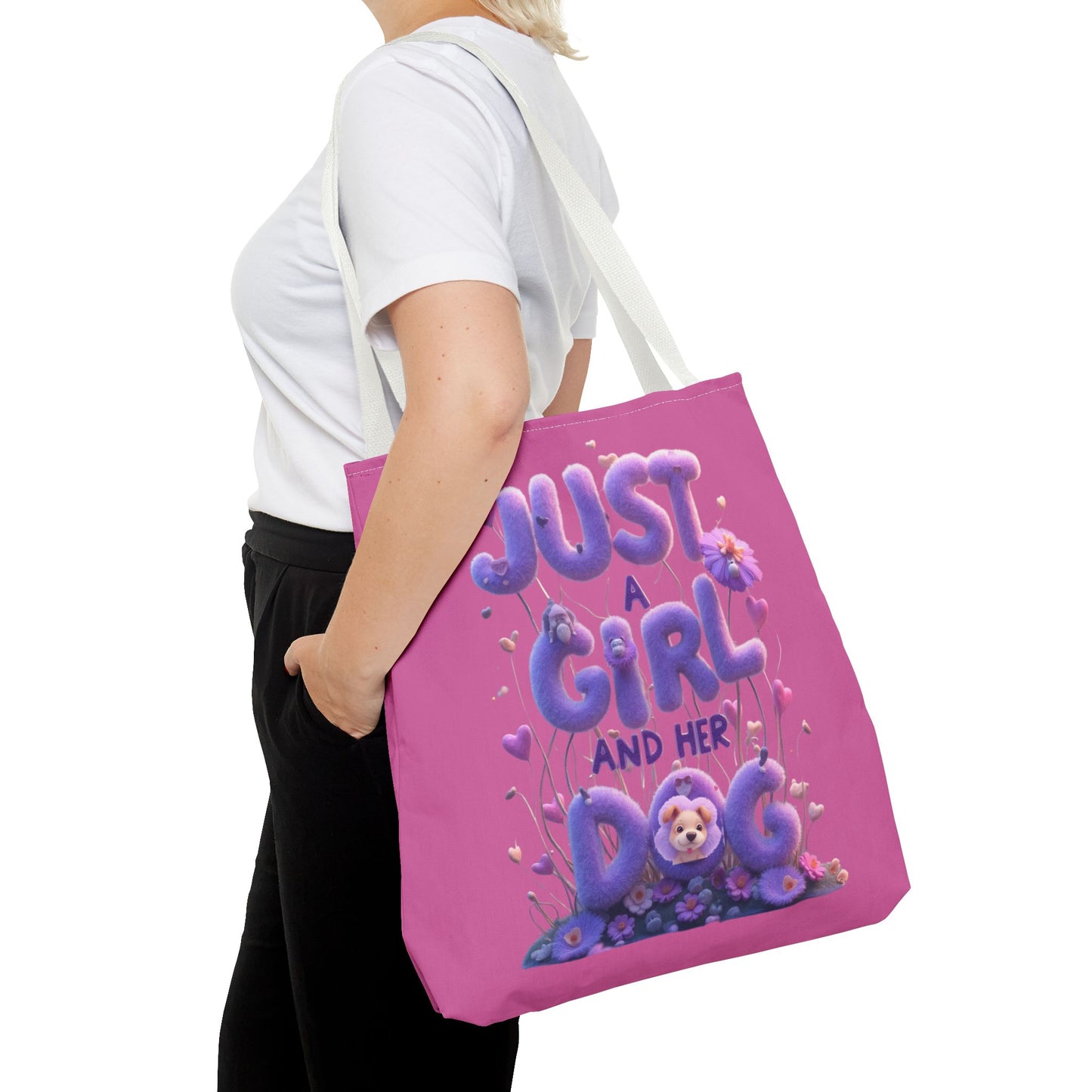 Dog Lover Tote Bag - Just a Girl and Her Dog Design - Buy That Thang