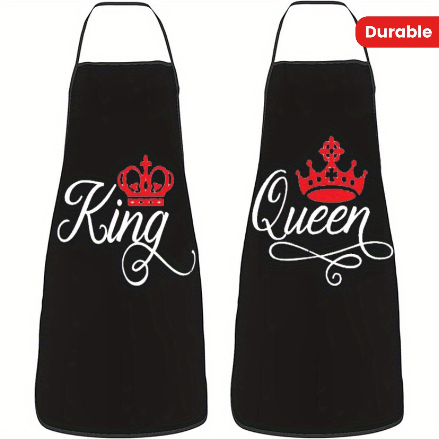 2pcs Set Romantic Kitchen Apron Set for Couples - Designed with a Heart-To-Heart Pattern, Perfect for Couples, Made of Durable Polyester Fabric, It'S The Perfect Cooking Gift for Him- Add Love to Your Baki