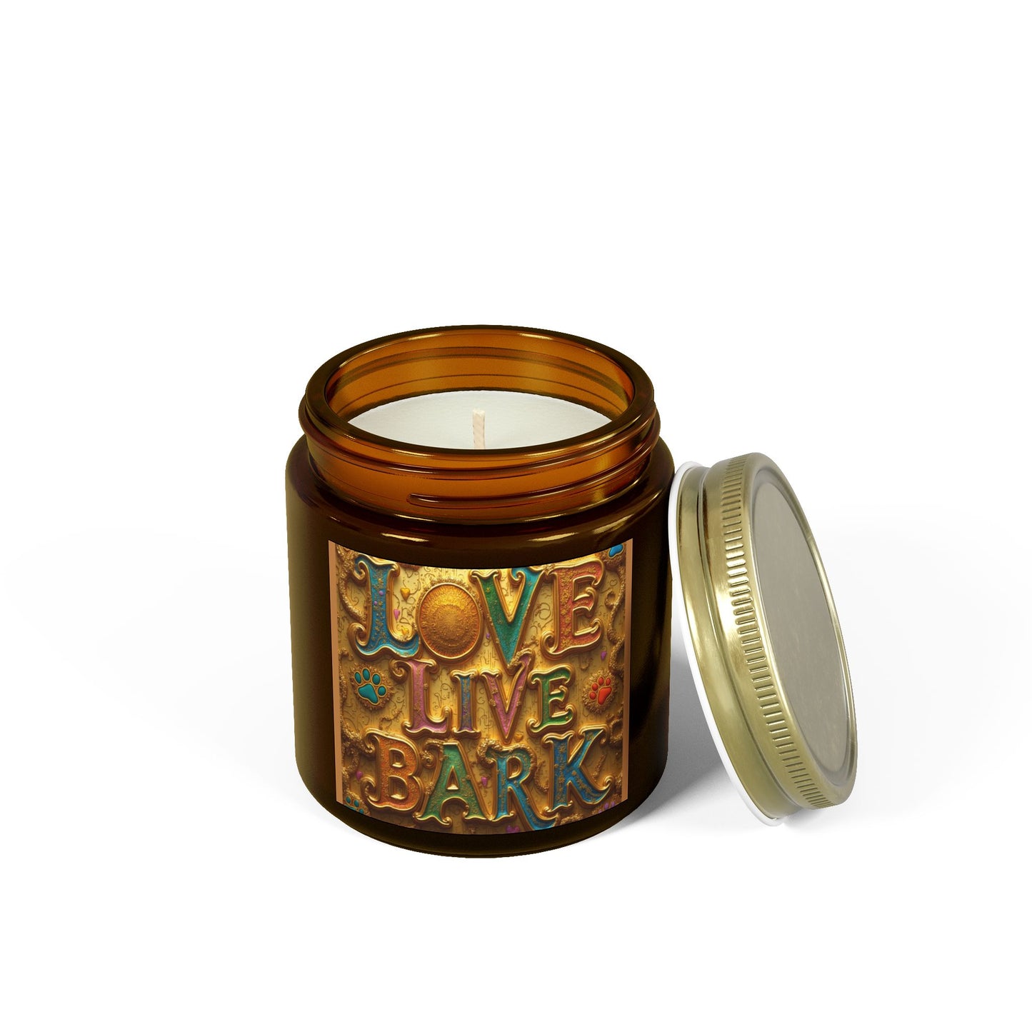 Candle, Love Live Bark Scented, Coconut Apricot Wax