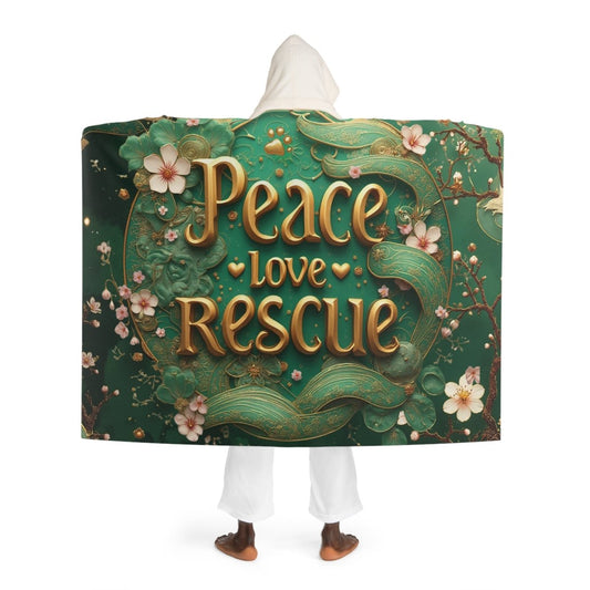 Sherpa Fleece Blanket - Peace Love Rescue Dog Lovers - Buy That Thang