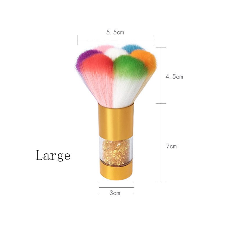 Nail Tools Acrylic Dust Brush Belt Drill Colorful Makeup Brush Cleaning Brush Rainbow Brush - Buy That Thang