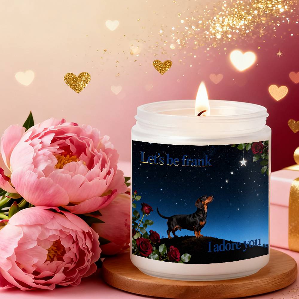 Lavender Scented Dachshund Candle in Glass Jar - Long - Lasting Soy Wax Dog Lover Gift Suitable for Christmas, Valentine's Day, - Cute Dachshund Puppy Themed Home Decor for Fur Mama & Pet Owners - Buy That Thang