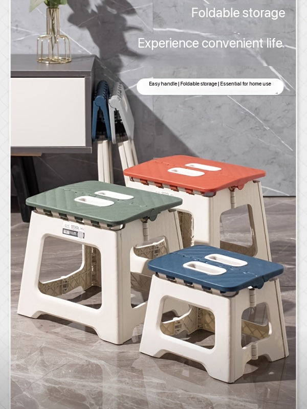 Household Foldable Footstool - (1pc) Anti-slip Surface Footstool, Height 8.7 Inches, Weight Capacity Up to 310 Pounds - ABS Sturdy And Lightweight Plastic Foldable Footstool, Suitable for Kitchen, Bedroom, Bathroom And Living