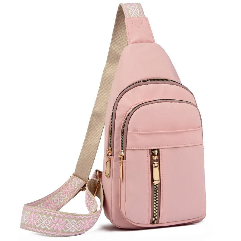 Vintage Style Women's Chest Bag, Non - Waterproof Zippered Shoulder Messenger Bag For Commuting, Crossbody Bag - Buy That Thang