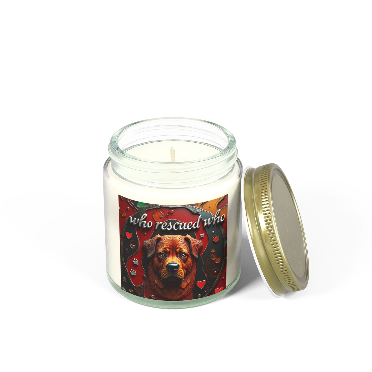 Candles-Coconut Apricot Wax, Who Rescued Who Scented Candle
