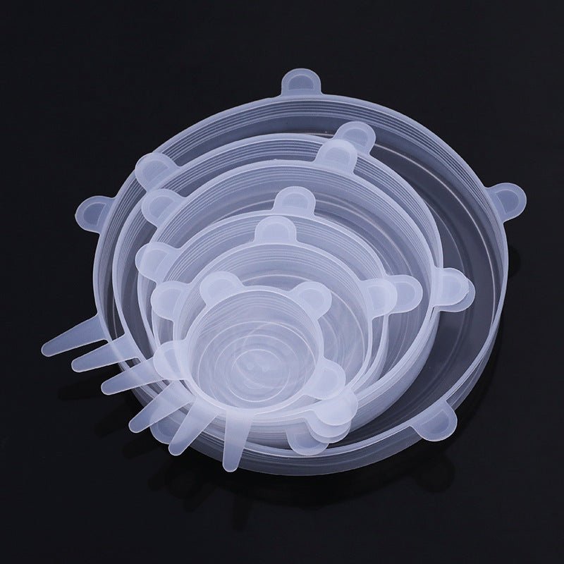 6pcs Reusable Silicone Lid Lids Compatible for Bowls, Plates, Pots & Pans - Multi - Size Dishwasher & Fridge Safe Food Storage Covers, Durable - Fit Lid Fits Most Containers - Buy That Thang