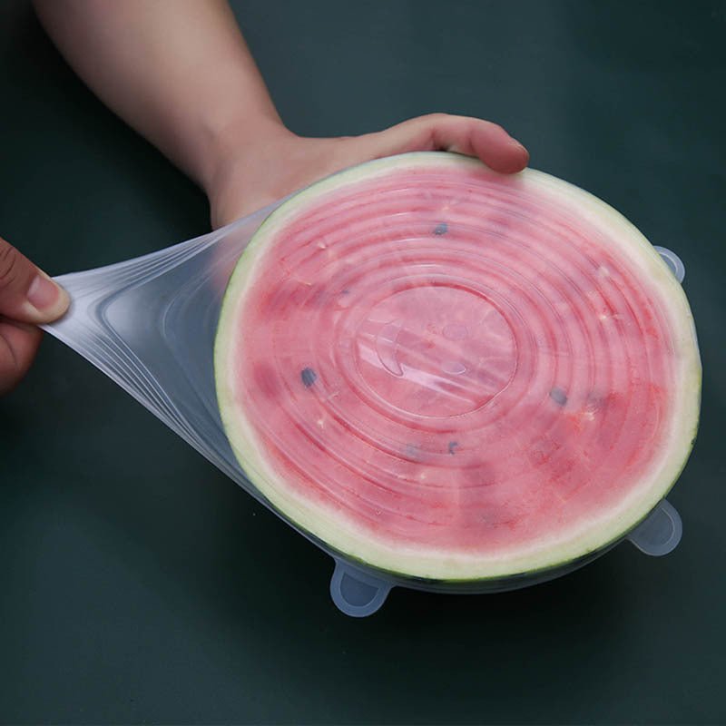 6pcs Reusable Silicone Lid Lids Compatible for Bowls, Plates, Pots & Pans - Multi - Size Dishwasher & Fridge Safe Food Storage Covers, Durable - Fit Lid Fits Most Containers - Buy That Thang