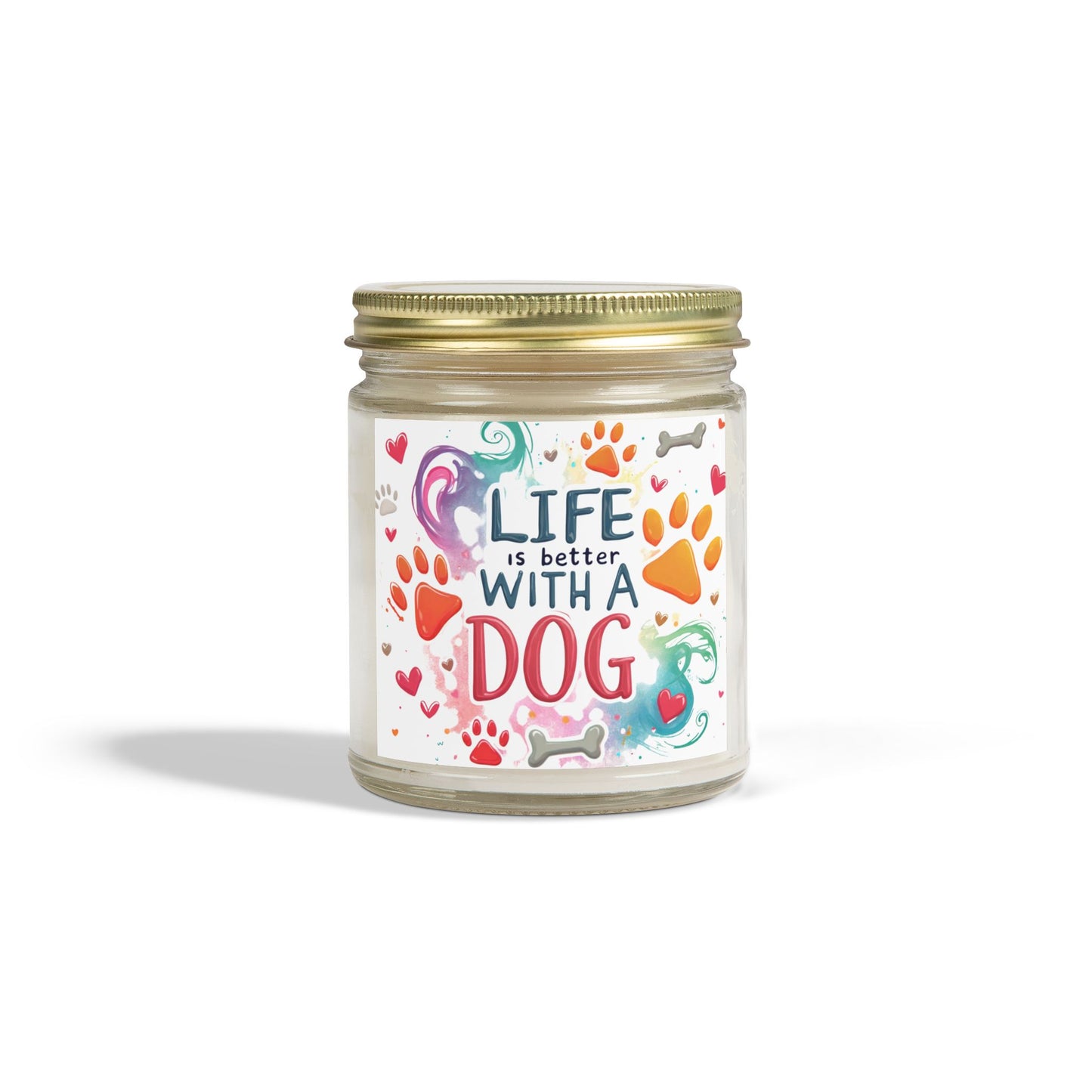 Candles, Life is Better with a Dog Coconut Apricot Wax Scented Candle