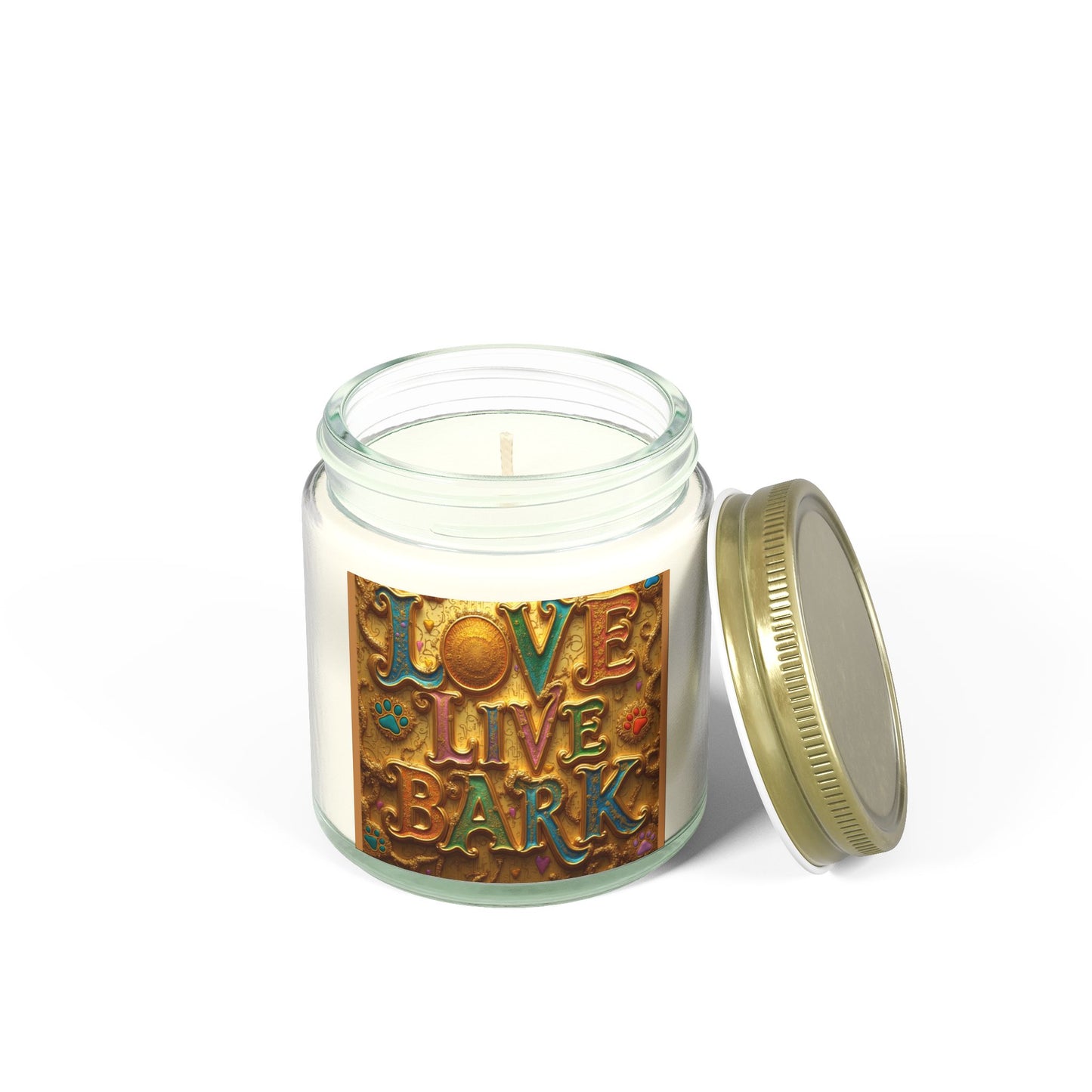 Candle, Love Live Bark Scented, Coconut Apricot Wax