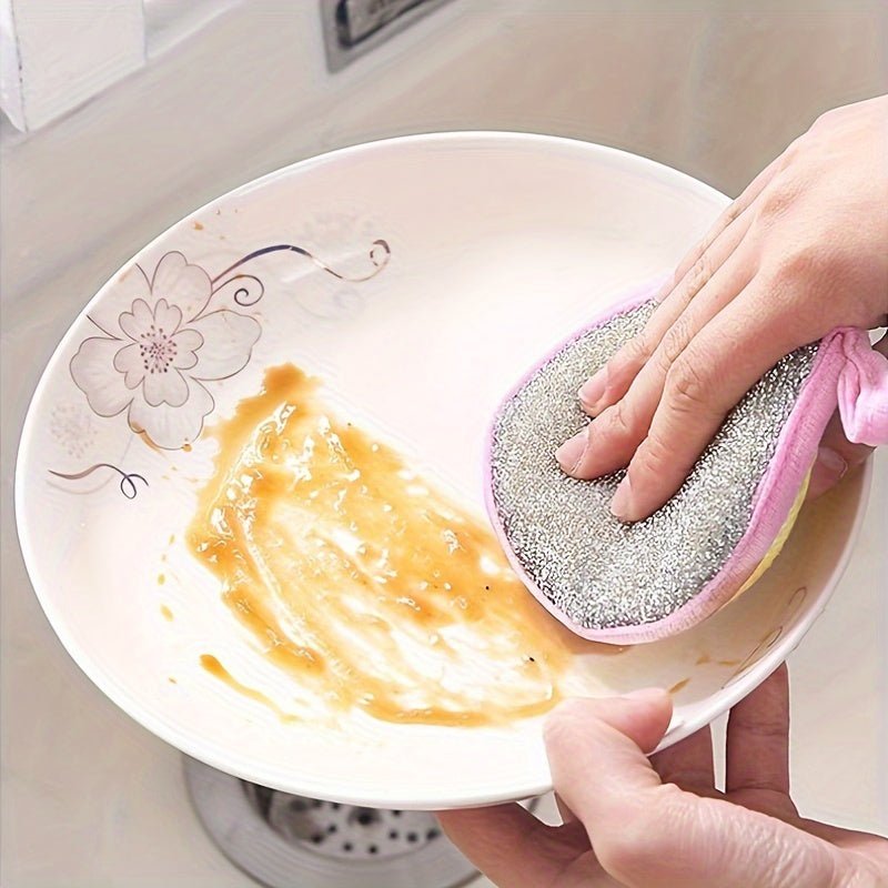 20pcs Durable Kitchen Cleaning Sponge Set, Double - Sided Scratch Resistant Scrubbing Pad, Dishwashing Brush, Multi - Purpose Cleaning, Reusable And Washable, Cleaning Accessories, Kitchen Cleaning Supplies - Buy That Thang