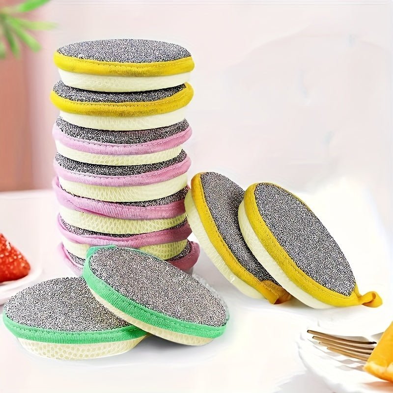 20pcs Durable Kitchen Cleaning Sponge Set, Double - Sided Scratch Resistant Scrubbing Pad, Dishwashing Brush, Multi - Purpose Cleaning, Reusable And Washable, Cleaning Accessories, Kitchen Cleaning Supplies - Buy That Thang