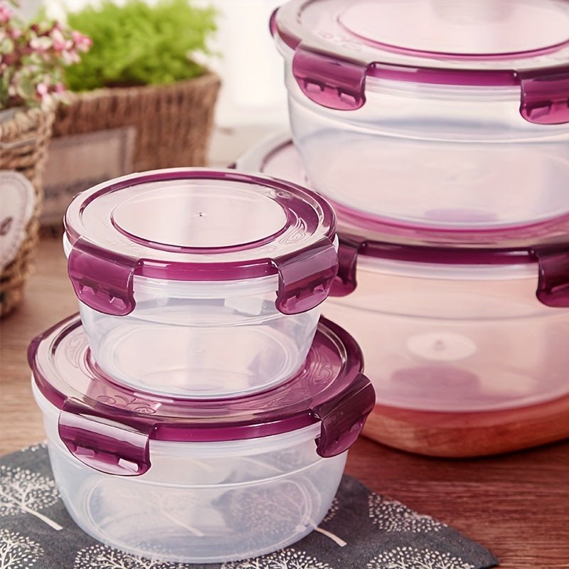 3/4pcs Large Capacity Plastic Refrigerator Storage Boxes - Keeps Fruit, Vegetable, Meat, Egg, Dumpling Fresh - Air - tight, Fresh - keeping, Easy - to - Clean, Stackable, Space - saving Kitchen Food Containers - Buy That Thang