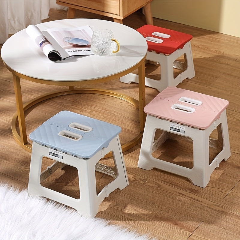 Household Foldable Footstool - (1pc) Anti-slip Surface Footstool, Height 8.7 Inches, Weight Capacity Up to 310 Pounds - ABS Sturdy And Lightweight Plastic Foldable Footstool, Suitable for Kitchen, Bedroom, Bathroom And Living