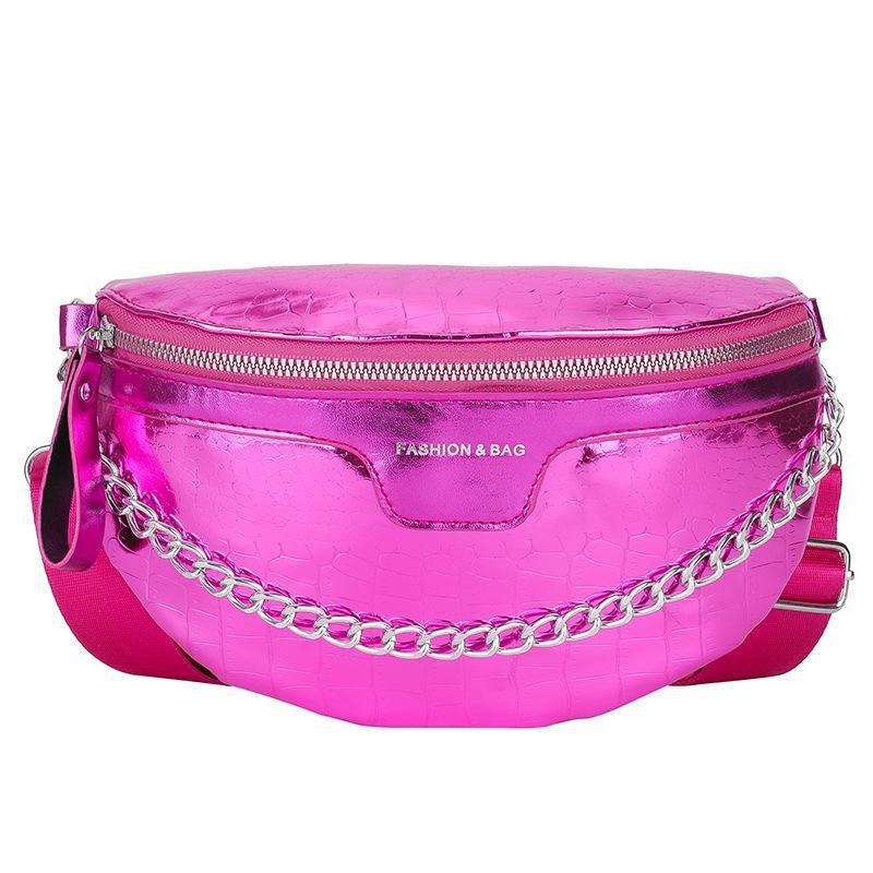 Metallic Crossbody Women Chest Bag One-shoulder Messenger Bag