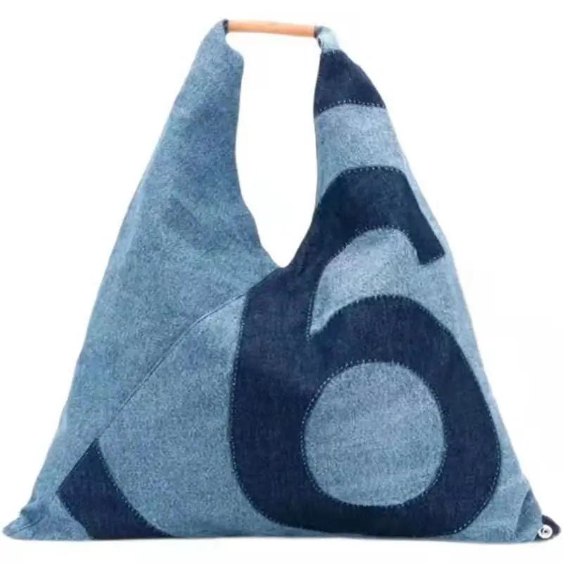 Ins Unisex Portable Tote Bag Adult Denim Cloth Bag Niche Design New Fashion Large Capacity Commuting Shoulder Bag - Buy That Thang