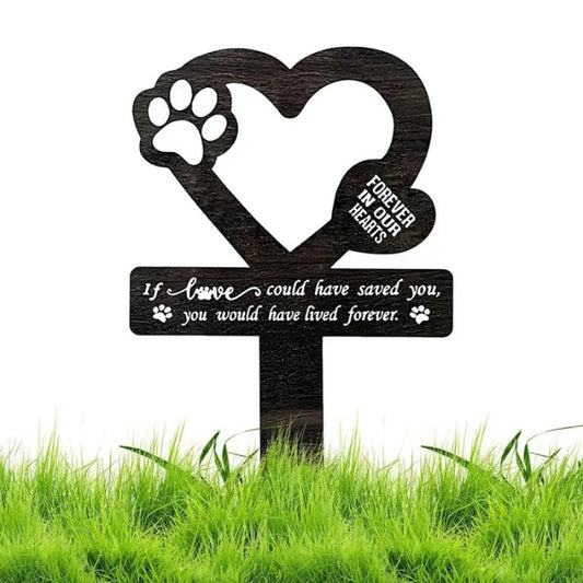 Memorial Pet Grave Marker – Outdoor Garden Cemetery Stake for Dog & Cat Loss