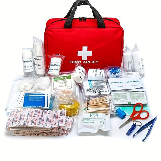 Small/Large Portable First Aid Kit, Including Professional Scissors And Tweezers, Specifically Designed for Camping, Hiking, Hunting, And All Types Of Outdoor Activities, Equipped with Essential First Aid Supplies Like Bandag - Buy That Thang
