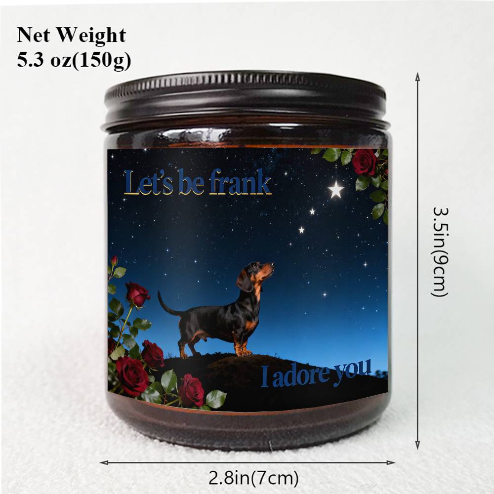 Lavender Scented Dachshund Candle in Glass Jar - Long - Lasting Soy Wax Dog Lover Gift Suitable for Christmas, Valentine's Day, - Cute Dachshund Puppy Themed Home Decor for Fur Mama & Pet Owners - Buy That Thang