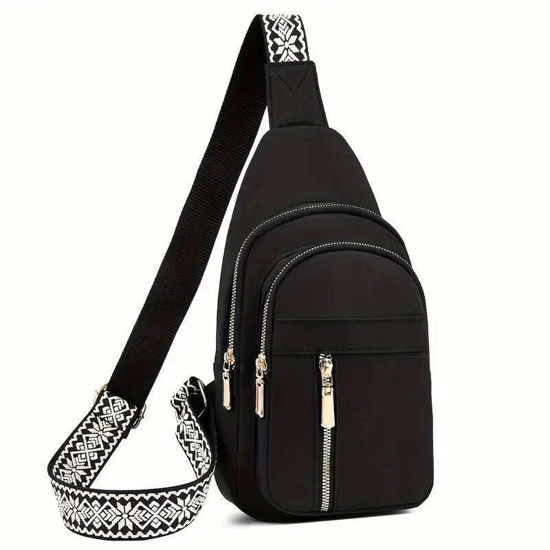 Vintage Style Women's Chest Bag, Non - Waterproof Zippered Shoulder Messenger Bag For Commuting, Crossbody Bag - Buy That Thang