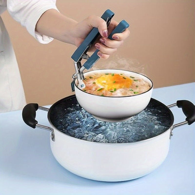 5pcs Heat Resistant Kitchen Tools Set Stainless Steel Plate Bowl Clips Non Slip Silicone Tongs Heatproof Gloves Anti Scald Grippers for Microwave, Air Fryer, Instant Pot Mor, Best for Christmas - Buy That Thang