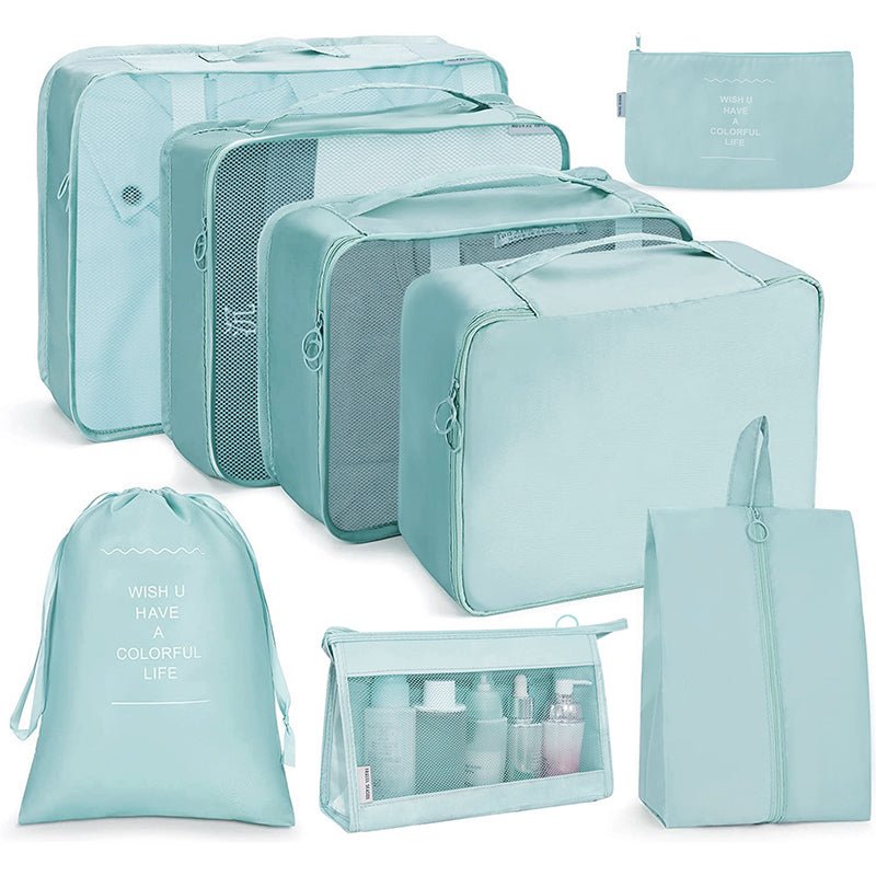 8Pcs/set Packing Cubes Luggage Organizer Bags Travel Suitcases Organizers Luggage Cubes with Toiletry Bag and Shoes Bag - Buy That Thang