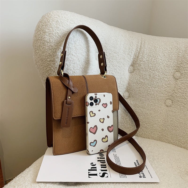 Trendy Fashion Ladies Handbag Bag New Simple Stitching Square Shoulder Messenger Bag - Buy That Thang
