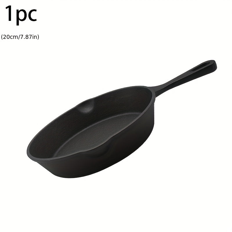 3pcs, 1pc Cast Iron Skillet Set, Cast Iron Pan Without Coating Set, 6 Inch/8 Inch/10 Inch Cast Iron Frying Pan for Steak, Eggs Cooking, Household Pan, Kitchen Accessories, Home Cookware Essentials, Multifunctional Pan for Ind - Buy That Thang