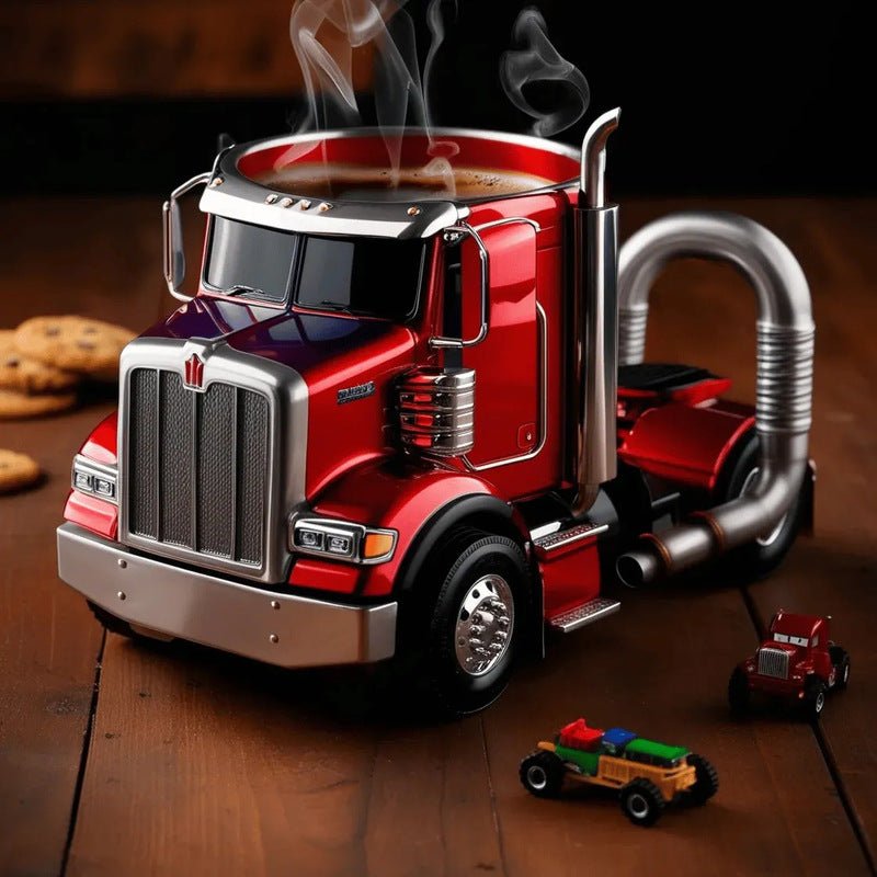 1PC Creative 11oz Truck - Design Coffee Mug. Ideal as a semi - truck coffee cup or home kitchen desktop ornament. - Buy That Thang