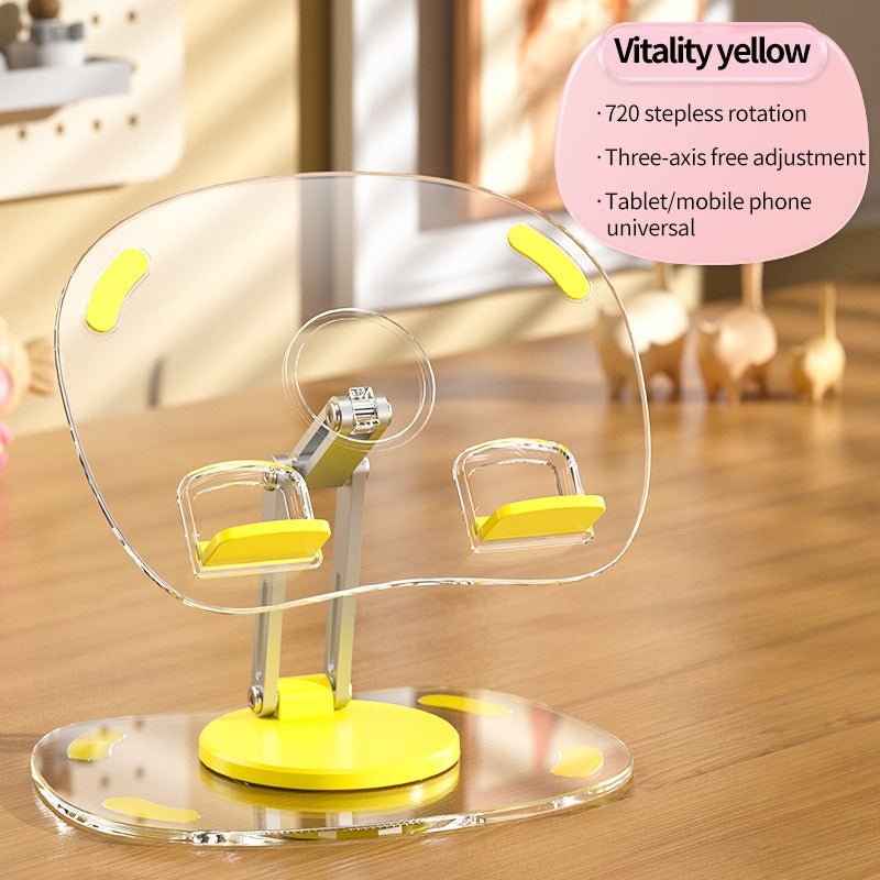 360 degree rotating acrylic tablet stand foldable portable pad stand phone stand desktop - Buy That Thang
