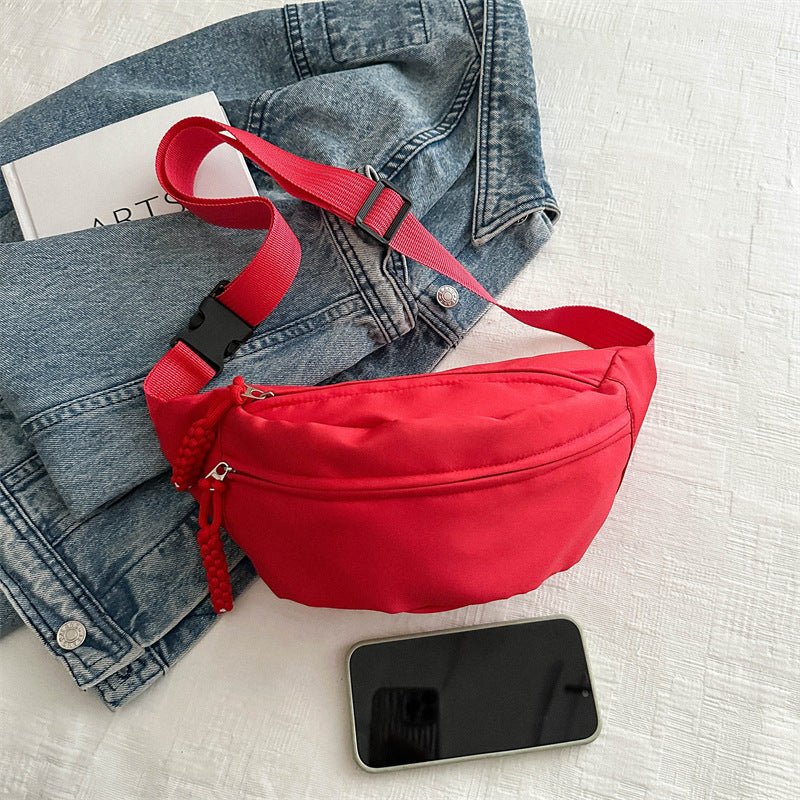 Crossbody bag women's casual bag canvas bag waist bag trendy sports chest bag - Buy That Thang