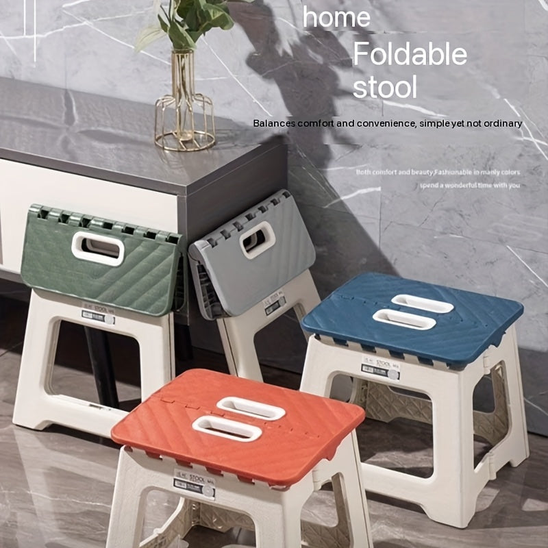 Household Foldable Footstool - (1pc) Anti-slip Surface Footstool, Height 8.7 Inches, Weight Capacity Up to 310 Pounds - ABS Sturdy And Lightweight Plastic Foldable Footstool, Suitable for Kitchen, Bedroom, Bathroom And Living