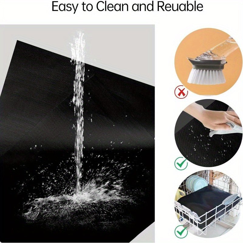 1pc, Oven Liners for Bottom Of Oven, BPA And PFOA Free Oven Mat, Thick Heavy Duty Non Stick Oven Mats for Electric, Gas, Toaster, Convection, Microwave Ovens And Grills, BBQ Accessories, Grill Accessories, Easy Clean Liner, - Buy That Thang