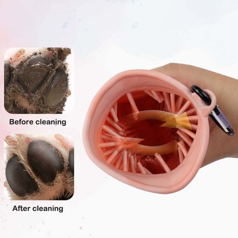 2 In 1 Dog Paw Cleaner Cup Soft Pet Dog Foot Cleaning Washer Brush Cup Portable Pet Foot Washer Paw Clean Brush Foot Cleaning Bucket Pet Products - Buy That Thang