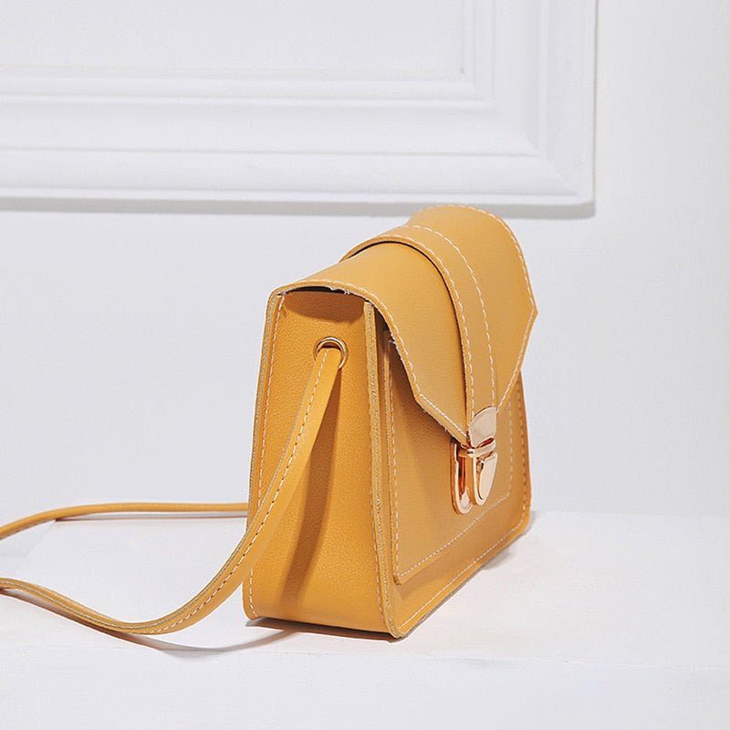 Fashion Small Crossbody Bags for Women Mini PU Leather Shoulder Messenger Bag for Girl Yellow Bolsas Ladies Phone Purse - Buy That Thang