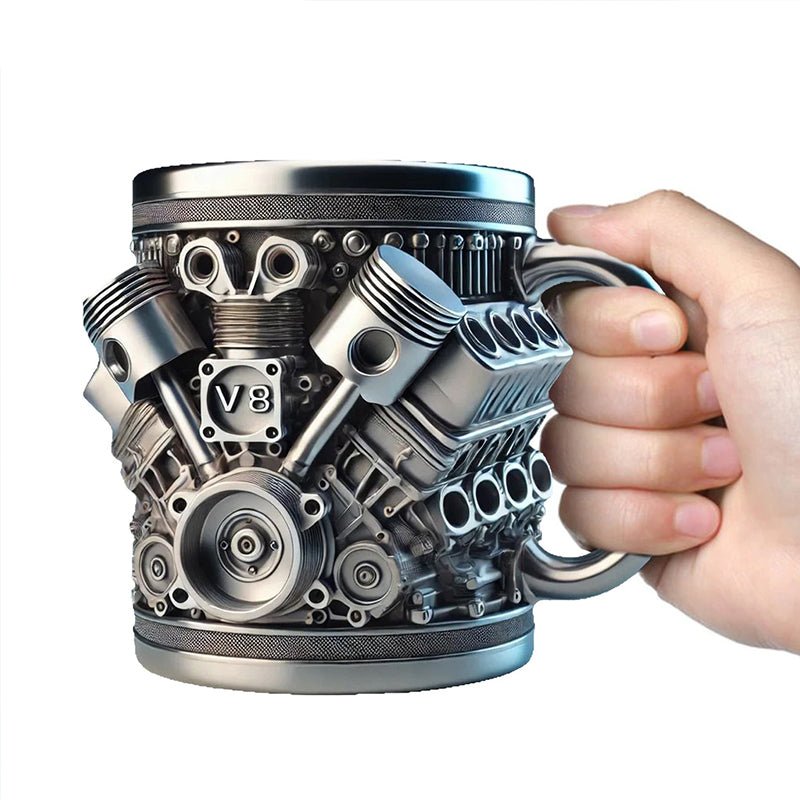 3D Engines - designed Stainless Steel Mug. Ideal for coffee/beer, a fun home & office drinking accessory. - Buy That Thang