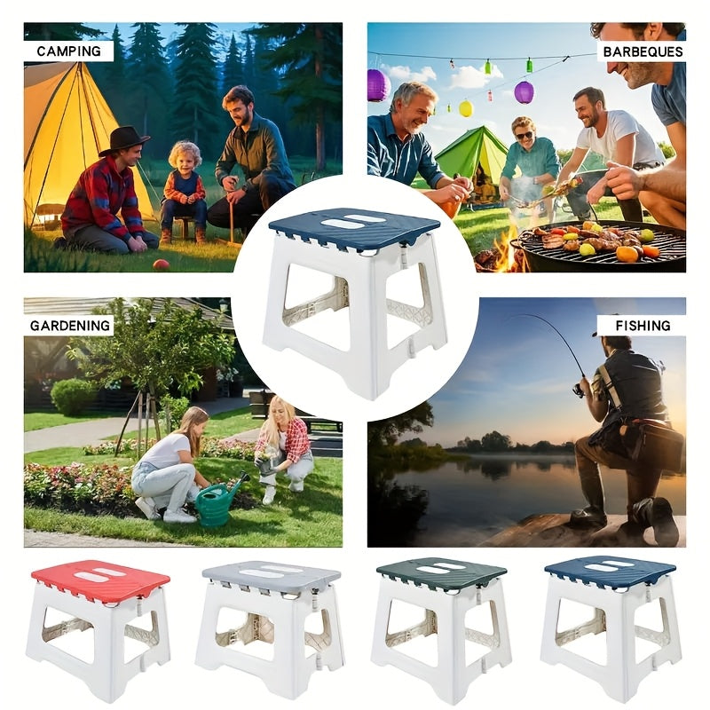 Household Foldable Footstool - (1pc) Anti-slip Surface Footstool, Height 8.7 Inches, Weight Capacity Up to 310 Pounds - ABS Sturdy And Lightweight Plastic Foldable Footstool, Suitable for Kitchen, Bedroom, Bathroom And Living