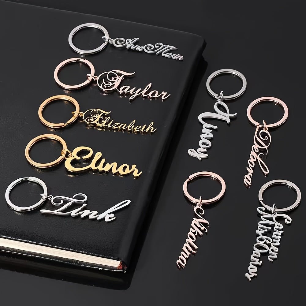 Personalized Stainless Steel Keychain with Custom Name - Buy That Thang