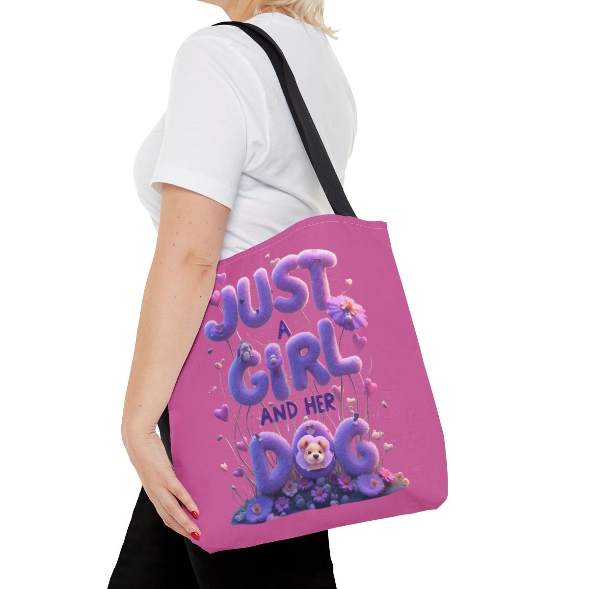 Dog Lover Tote Bag - Just a Girl and Her Dog Design - Buy That Thang