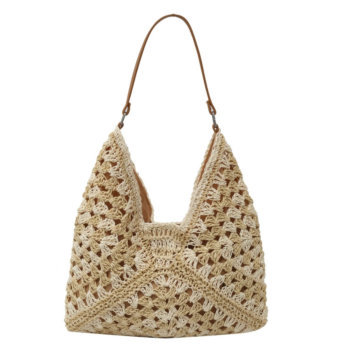 Large capacity woven bag, women's new fashionable single shoulder grass woven bag - Buy That Thang