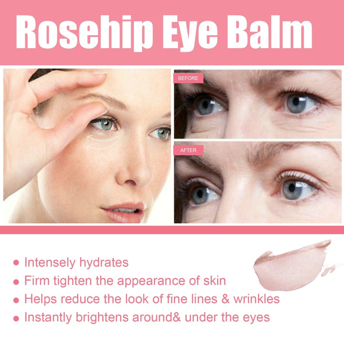 Women Extra Renewing Rosehip Eye Balm For Face Lifting Moisturizing Balm Stick Deep Hydration Moisturizer Eye Care - Buy That Thang