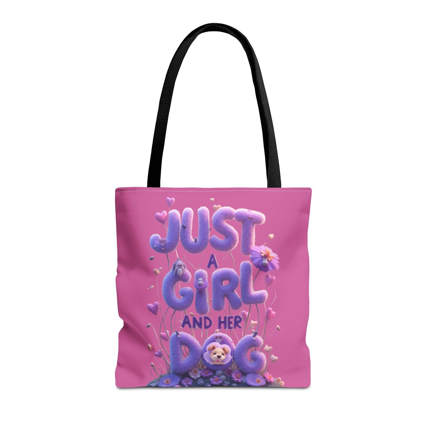 Dog Lover Tote Bag - Just a Girl and Her Dog Design - Buy That Thang