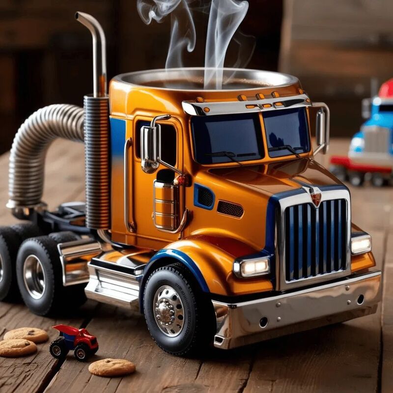 1PC Creative 11oz Truck - Design Coffee Mug. Ideal as a semi - truck coffee cup or home kitchen desktop ornament. - Buy That Thang