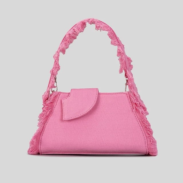 Fashion Trimmings Denim Women Handbags Designer Wide Strap Shoulder Bag Luxury Blue Armpit Bags Small Tote Female Purse - Buy That Thang