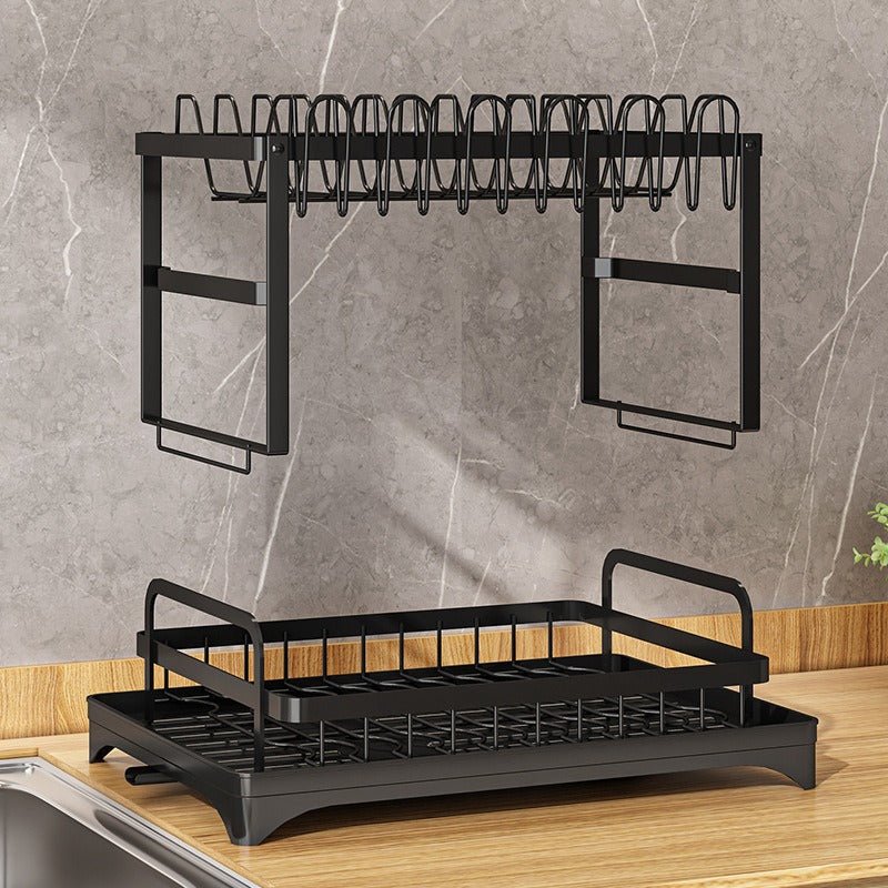 Kitchen drainage rack bowl and dish rack bowl and dish storage rack household utensils knives and forks storage rack - Buy That Thang