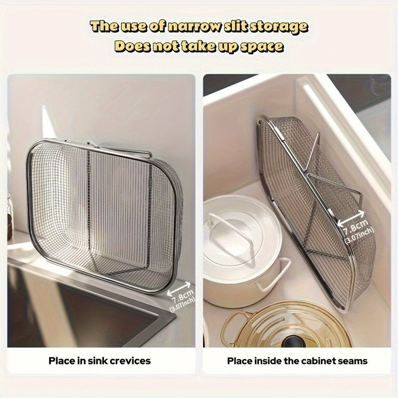 [Expandable Water Filter Basket] Stainless Steel Expandable Water Filter Basket - Large Adjustable & Foldable Design, Portable Telescopic Rack for Fruits Vegetables, Food - Safe Heavy - Duty Kitchen Essential (13.39x9.45 Inches), - Buy That Thang